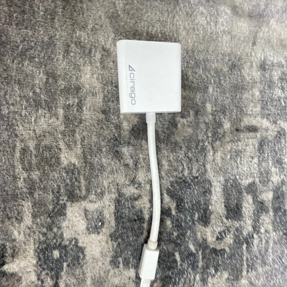 Cirago Mini DisplayPort to VGA Adapter DPN2012 White Tested